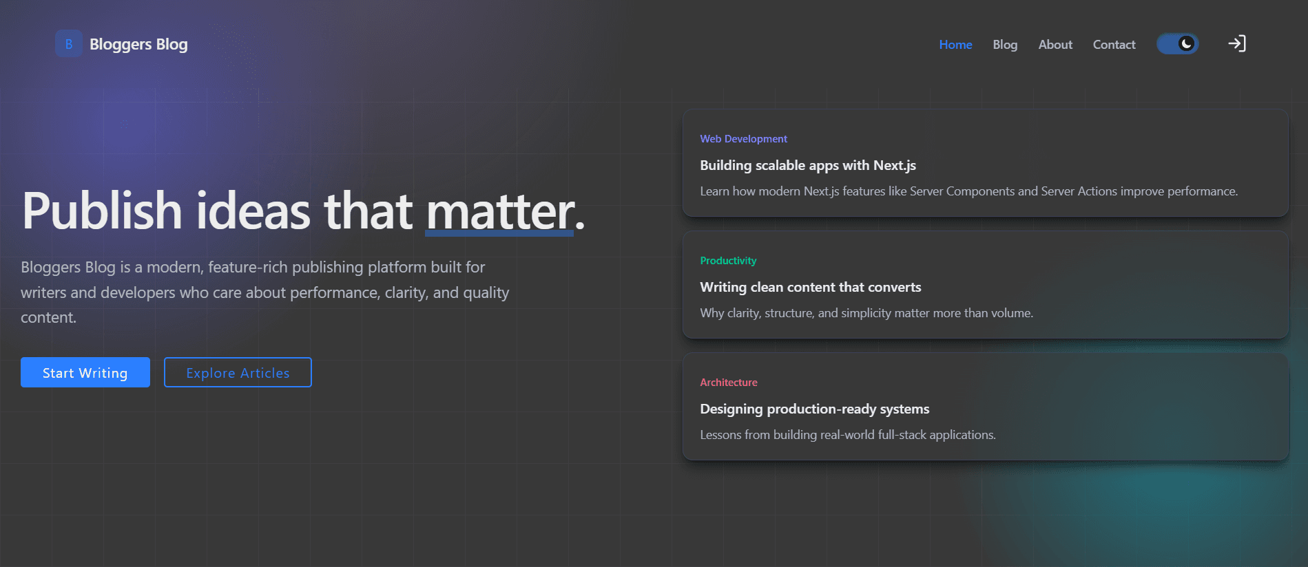 Bloggers Blog (v2) - A full-stack blogging platform