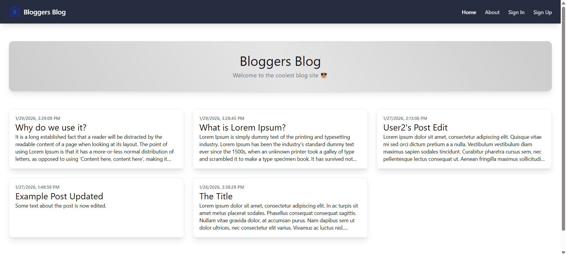 Bloggers Blog - Full-Stack Blogging Platform
