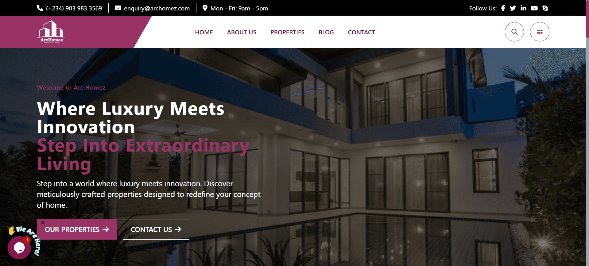 ArcHomez - Luxury Real Estate Website