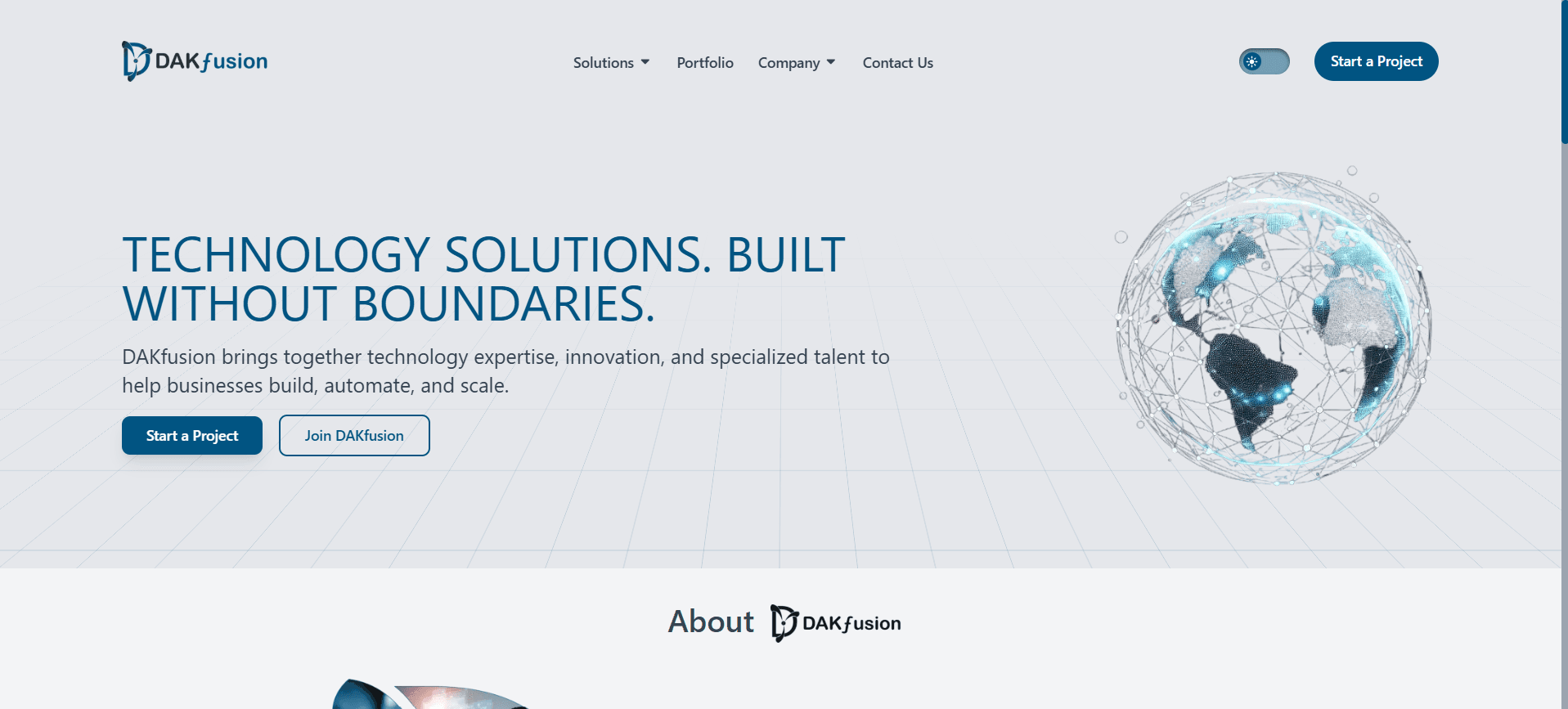 DAKfusion - Technology Services & Solutions Website